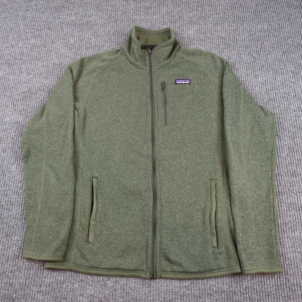 Patagonia Better Sweater Jacket Mens Large Green Fleece Full Zip Outdoor 25528